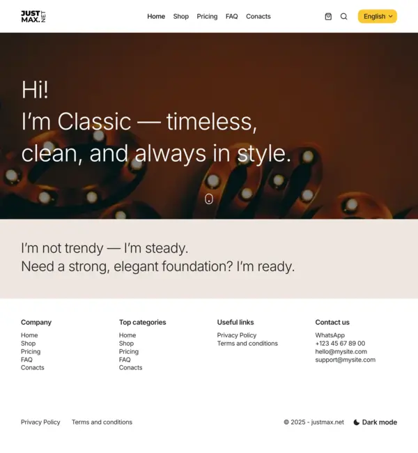 Classic design - Desktop