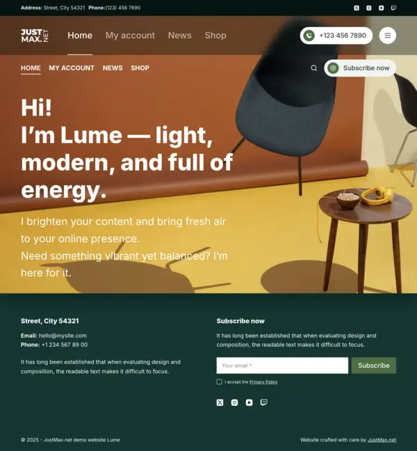Lume design - Desktop
