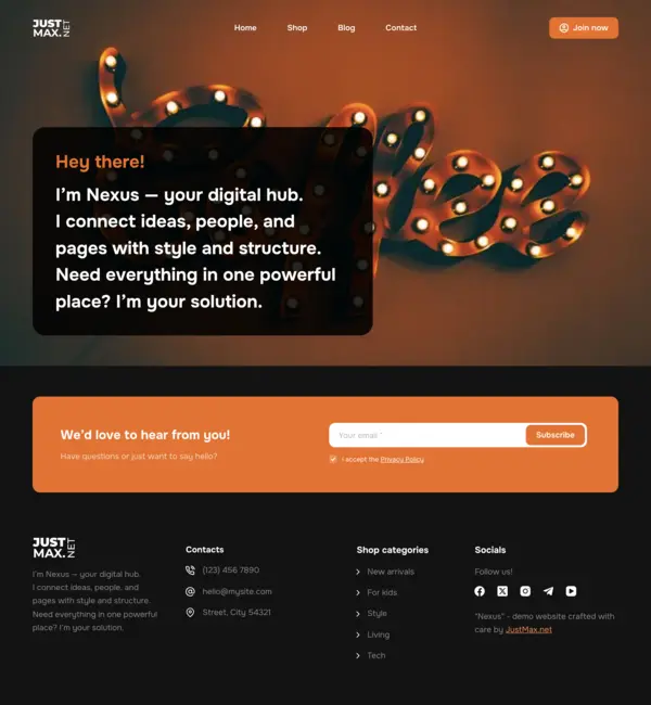 Nexus design - Desktop